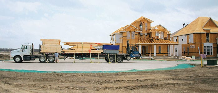 Jobsite Delivery Truck Framing Materials