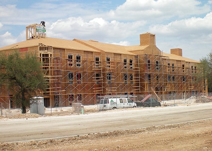 Framing Lumber and Sheathing on Apartment Complex
