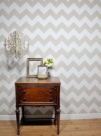 How to Paint Chevron Wall Stripes