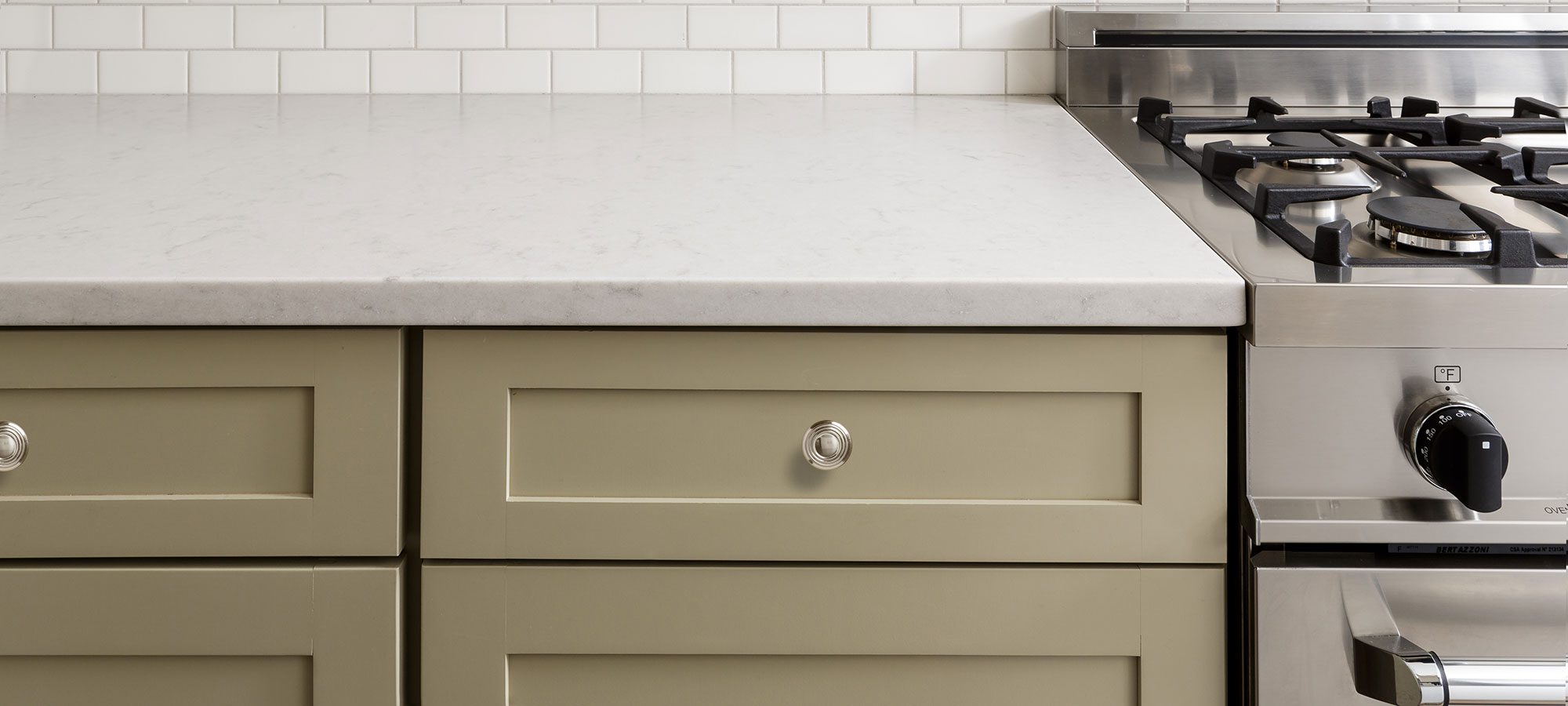 Marble Countertops with Subway Tile